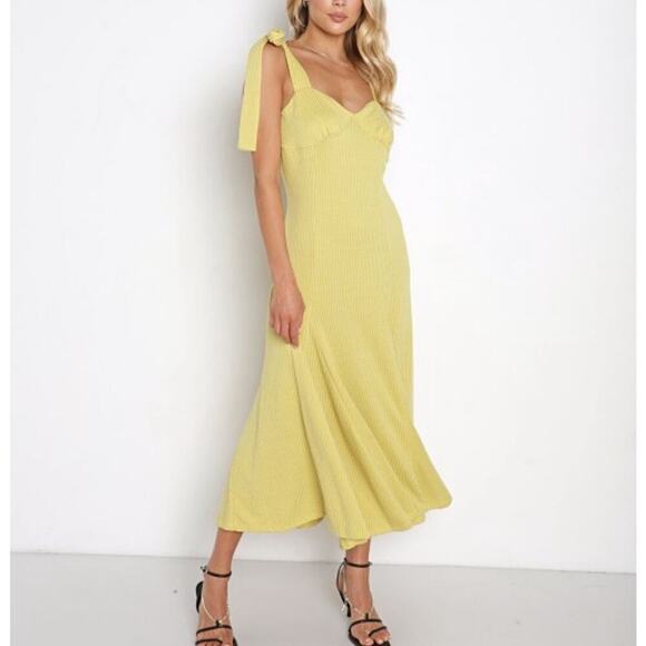 En Saison Shoulder Tie Midi Dress - Picture 1 of 6